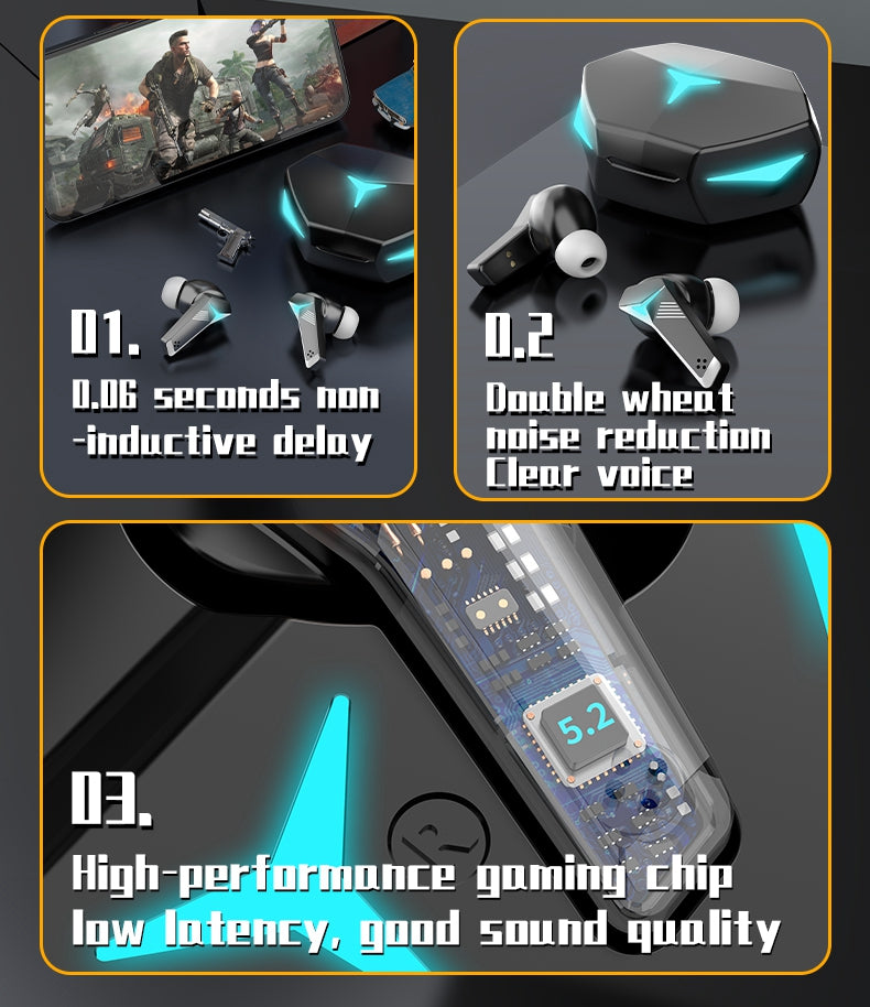 T33 TWS Bluetooth Earbuds In-Ear Low Latency Gaming Headset Noise Reduction Earphones with 310mAh Charging Case T33 TWS Bluetooth Earbuds In-Ear Low Latency Gaming Headset Noise Reduction Earphones with 310mAh Charging Case
